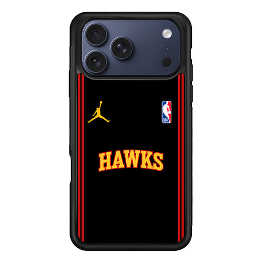 NBA Atlanta Hawks Black Jordan iPhone 17 Pro Case - Altracase
