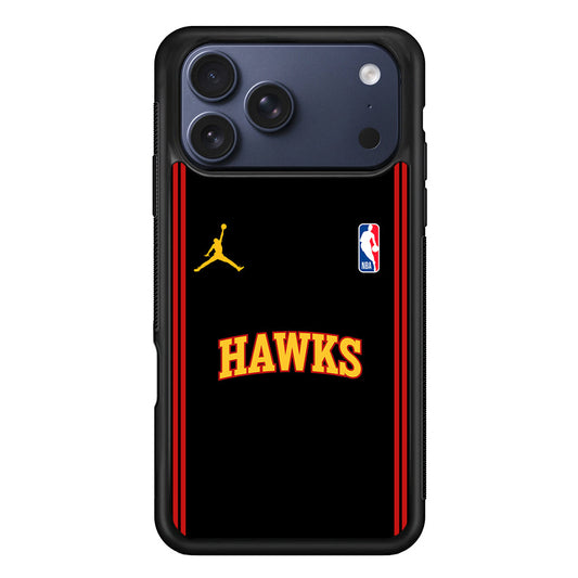 NBA Atlanta Hawks Black Jordan iPhone 17 Pro Max Case - Altracase