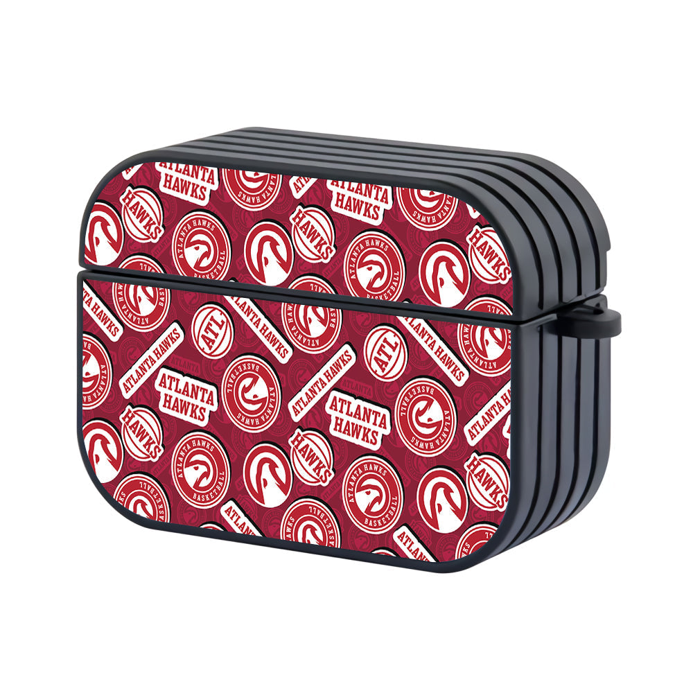 NBA Atlanta Hawks Logo Pattern Apple AirPods Pro 3 Case-AirPods Pro 3 Case-Altracase