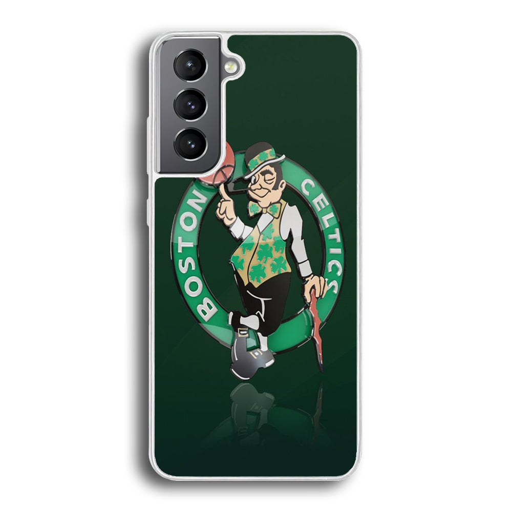 NBA Boston Celtic Basketball 002 Samsung Galaxy S22 Plus Case-Phone Case-Rubber White (2D Case)-Altracase