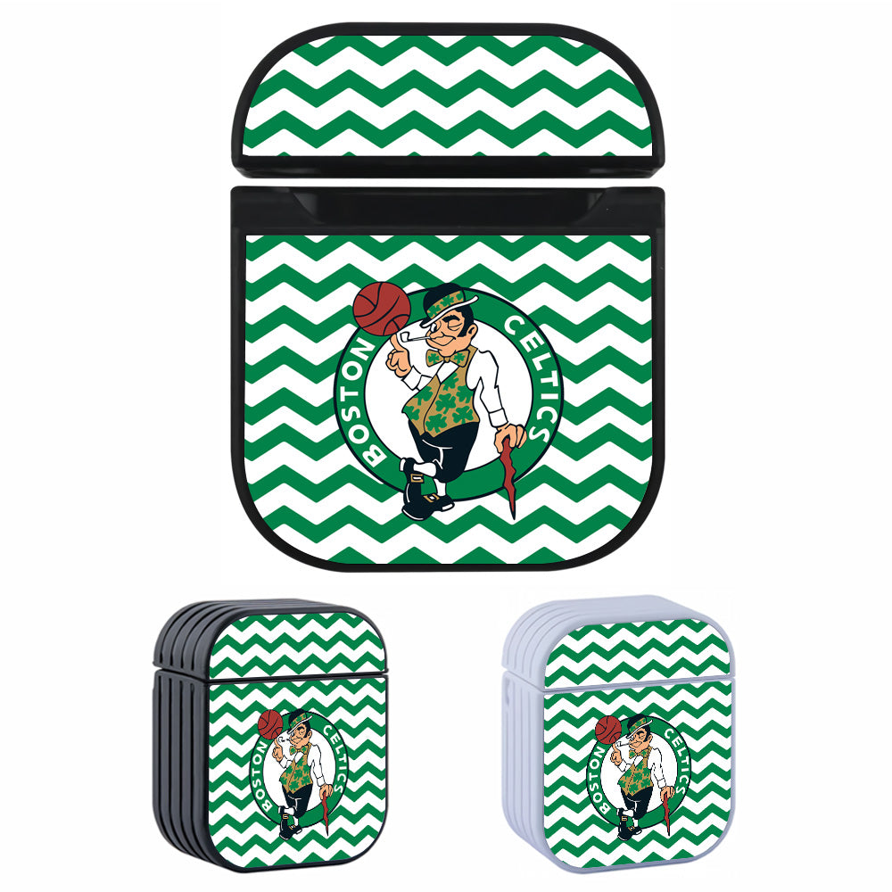 NBA Boston Celtics Chevron Patern Apple AirPods Case-AirPod Case-Altracase