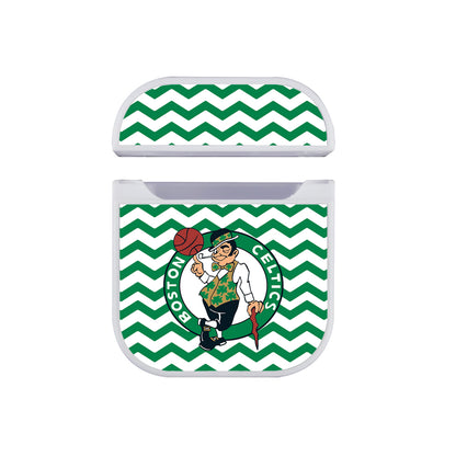 NBA Boston Celtics Chevron Patern Apple AirPods Case-AirPod Case-White-Altracase