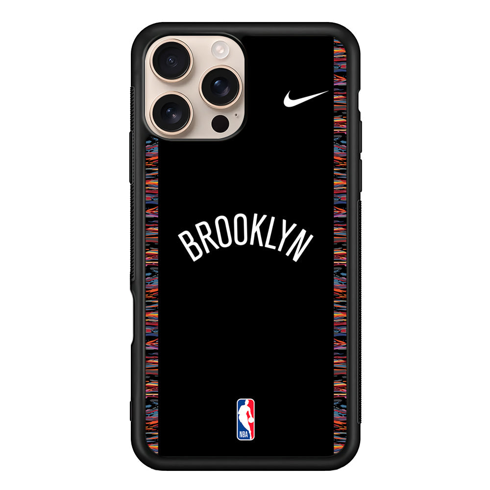 NBA Brooklyn Nets Black Nike iPhone 16 Pro Max Case - Altracase