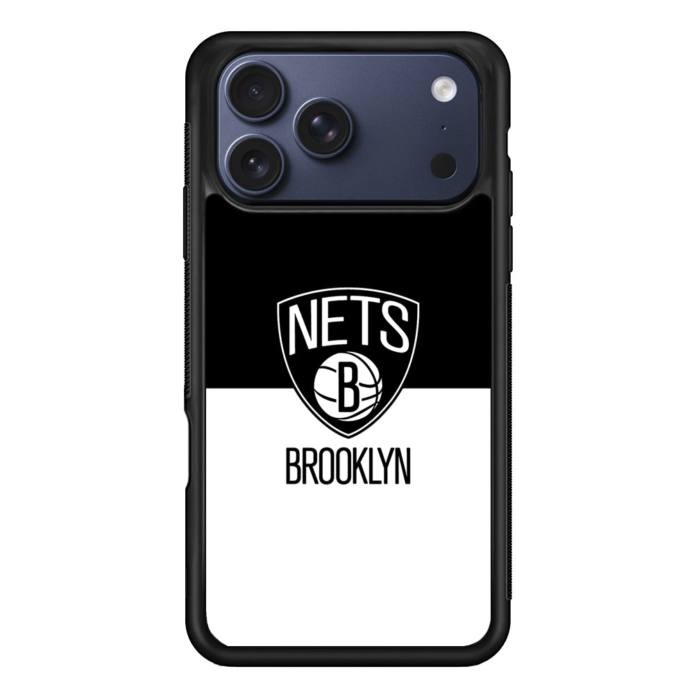 NBA Brooklyn Nets Black White iPhone 17 Pro Case - Altracase