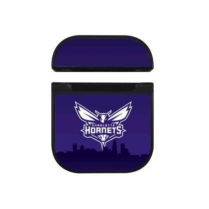 NBA Charlotte Hornets Shadow of The City Apple AirPods Case-AirPod Case-Black-Altracase
