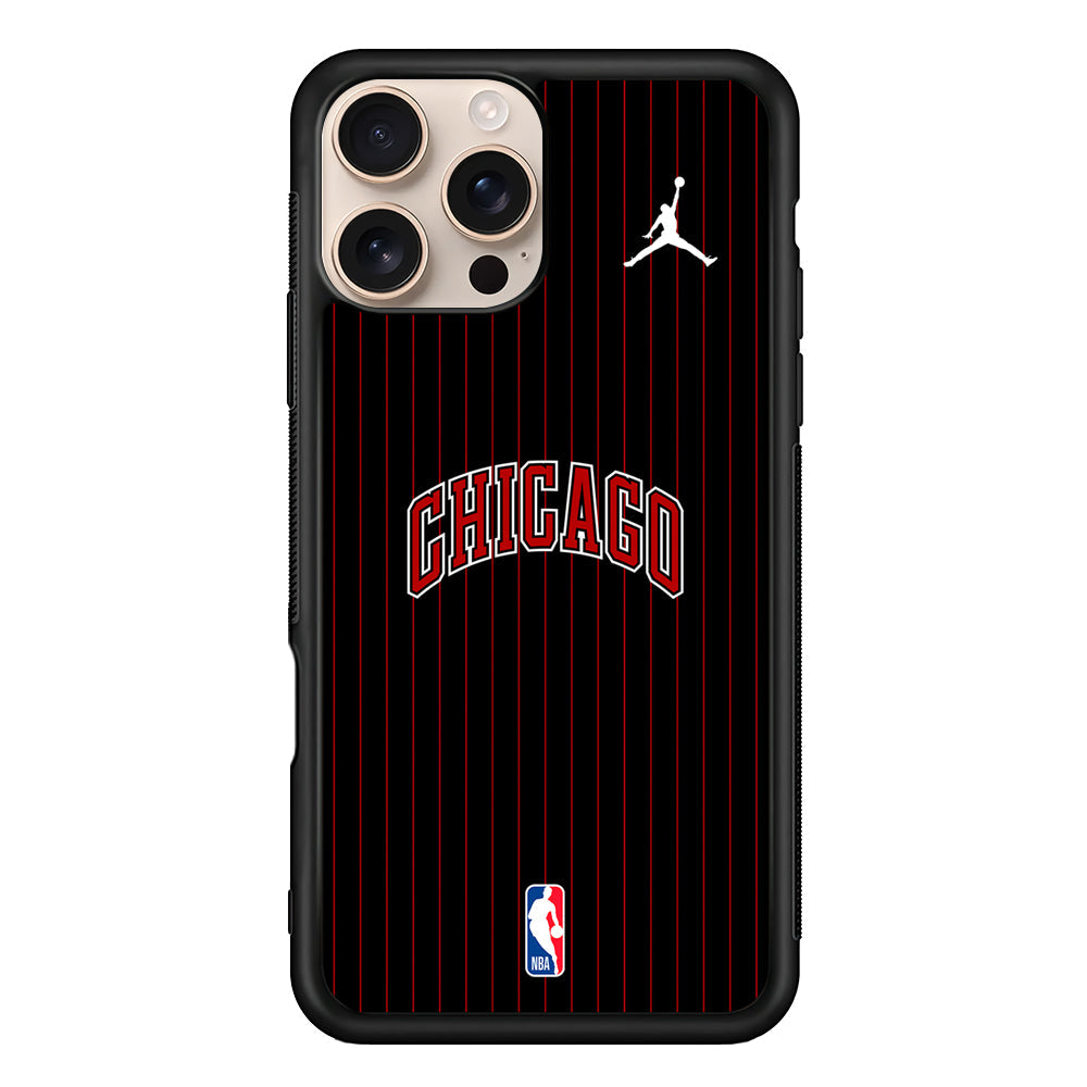 NBA Chicago Bulls Black Jordan iPhone 16 Pro Max Case - Altracase
