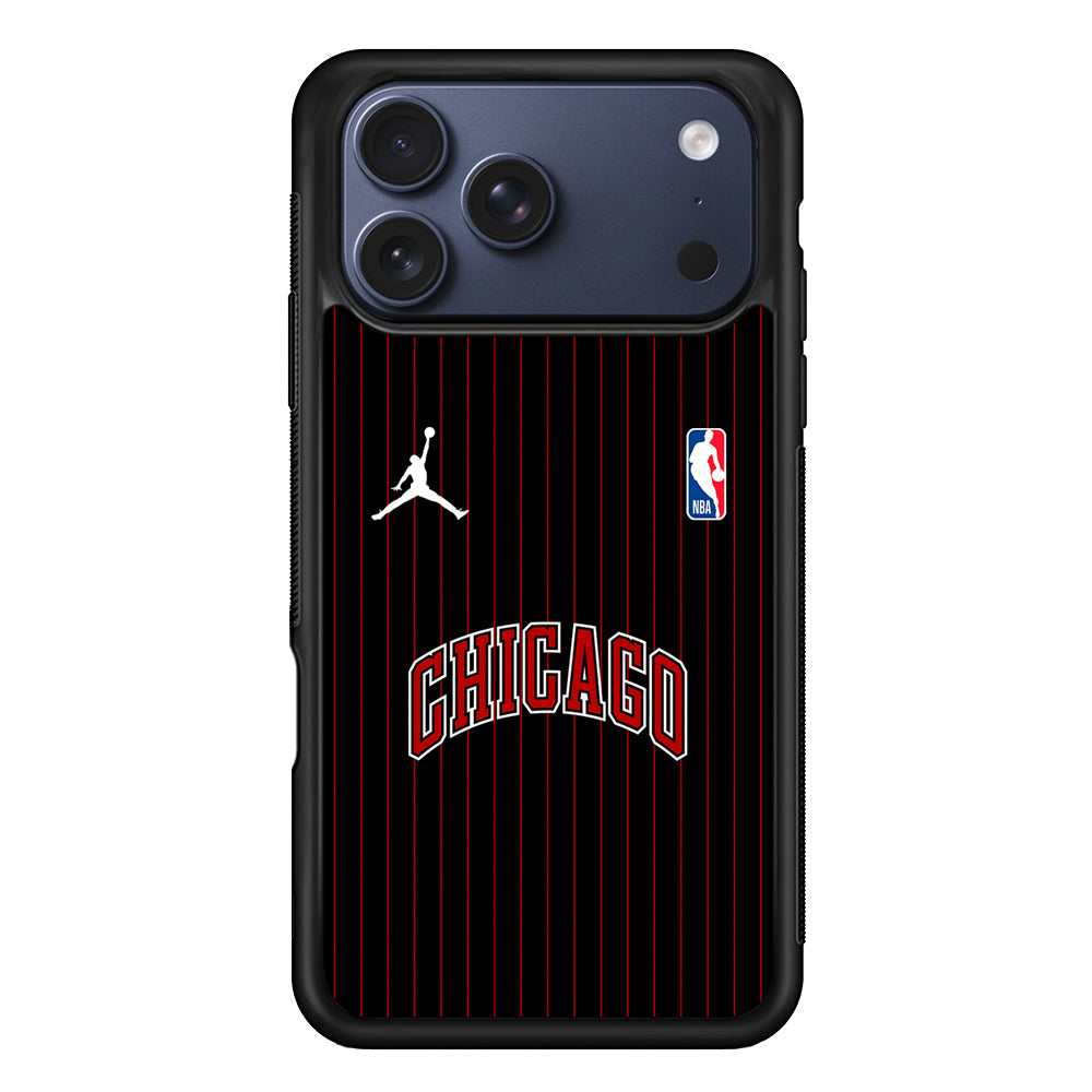 NBA Chicago Bulls Black Jordan iPhone 17 Pro Case - Altracase