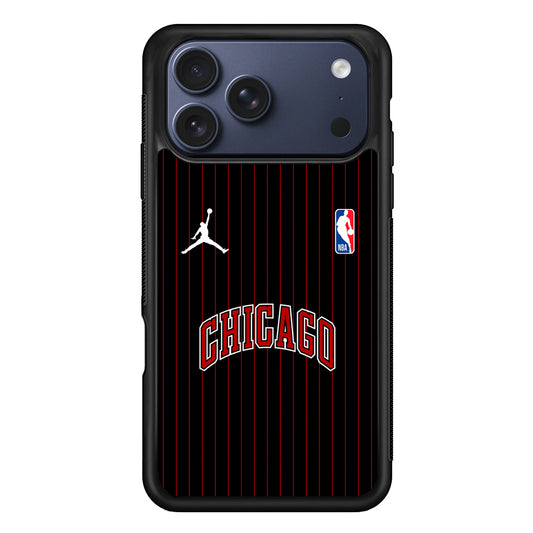 NBA Chicago Bulls Black Jordan iPhone 17 Pro Case - Altracase