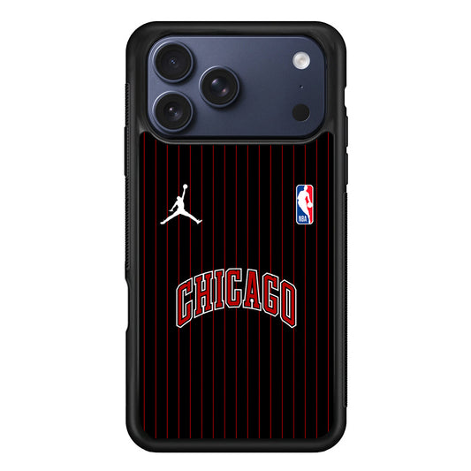NBA Chicago Bulls Black Jordan iPhone 17 Pro Max Case - Altracase