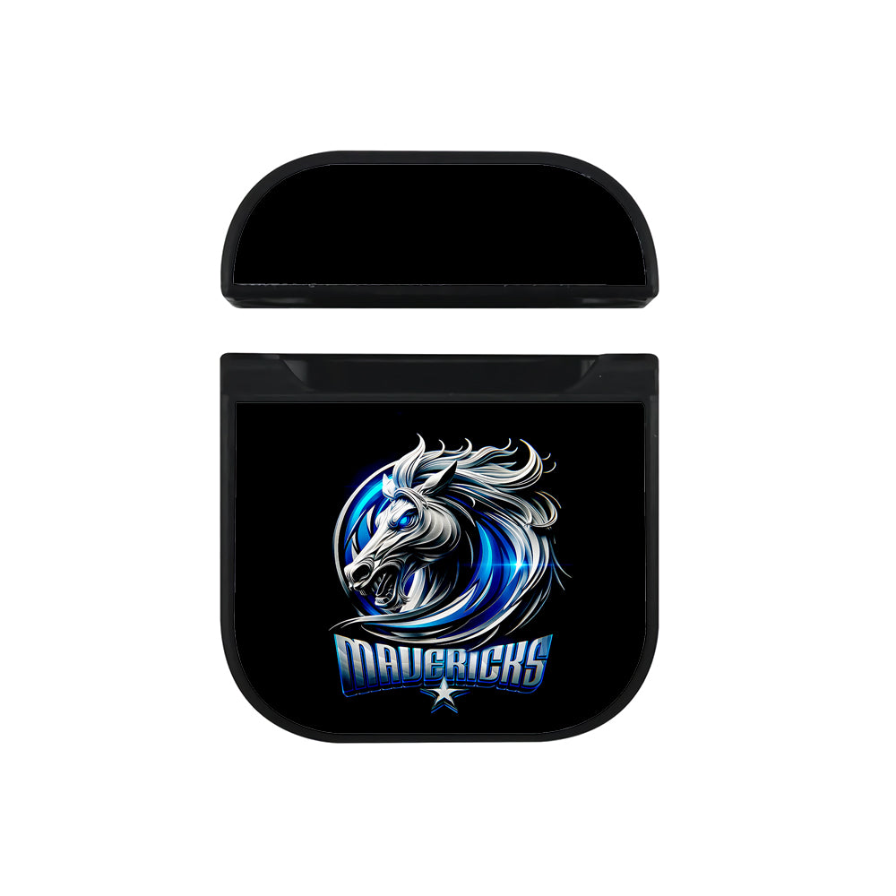 NBA Dallas Mavericks Art Apple AirPods Case-AirPod Case-Black-Altracase