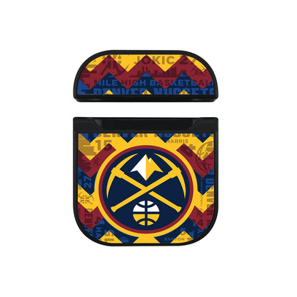 NBA Denver Nuggets Chevron Apple AirPods Case-AirPod Case-Black-Altracase