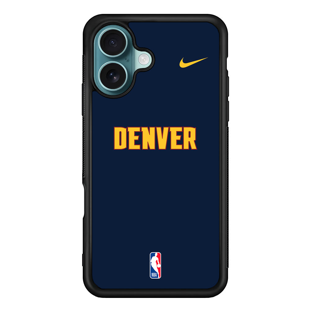 NBA Denver Nuggets Navy Nike iPhone 16 Plus Case - Altracase