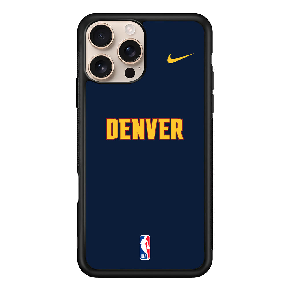 NBA Denver Nuggets Navy Nike iPhone 16 Pro Max Case - Altracase