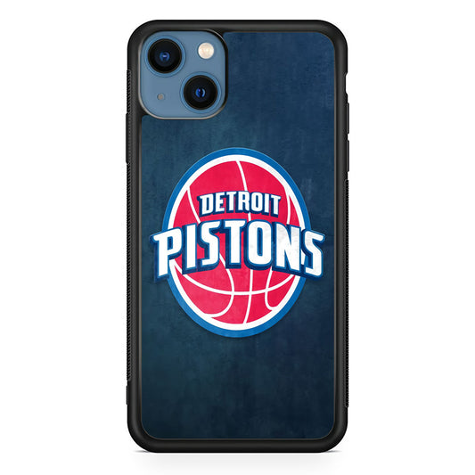 NBA Detroit Pistons Basketball 002 iPhone 14 Plus Case-Phone Case-Rubber Black (2D Case)-Altracase
