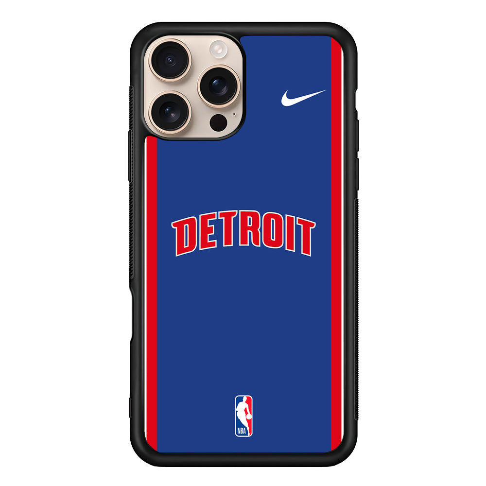 NBA Detroit Pistons Blue Nike iPhone 16 Pro Max Case - Altracase