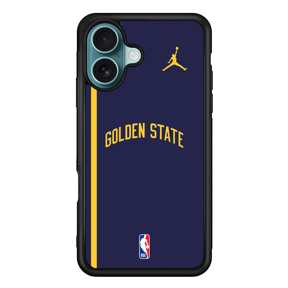 NBA Golden State Warriors Navy Jordan iPhone 16 Case - Altracase