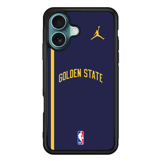 NBA Golden State Warriors Navy Jordan iPhone 16 Case - Altracase