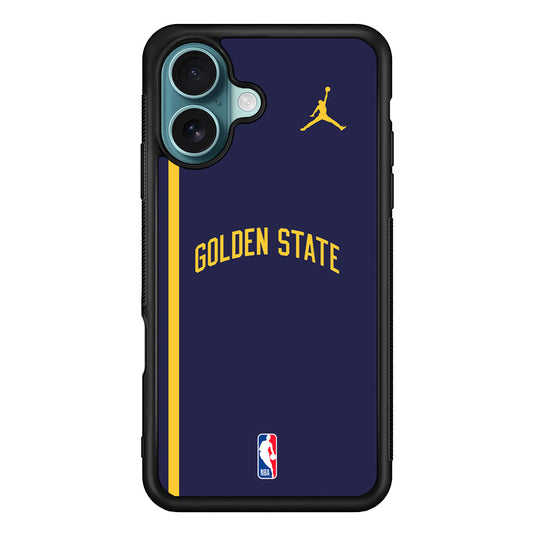 NBA Golden State Warriors Navy Jordan iPhone 16 Plus Case - Altracase
