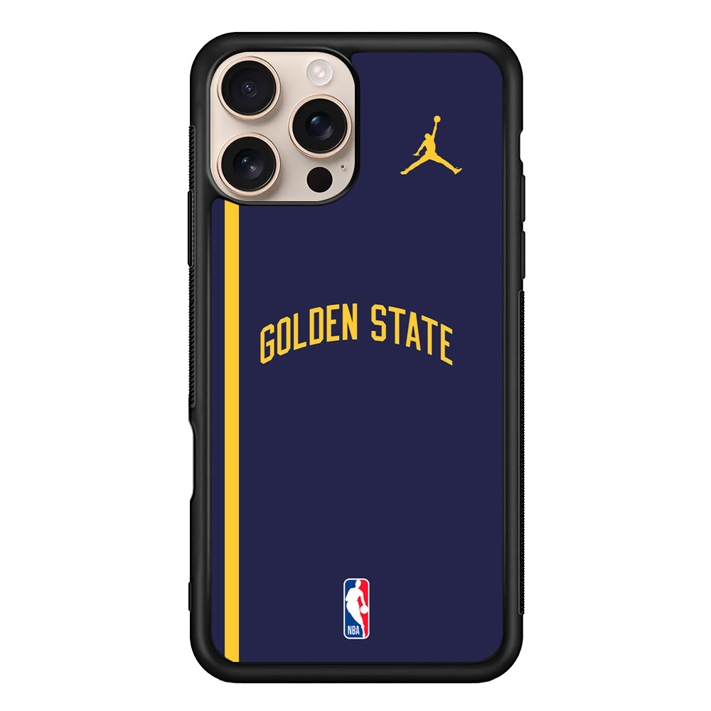 NBA Golden State Warriors Navy Jordan iPhone 16 Pro Max Case - Altracase