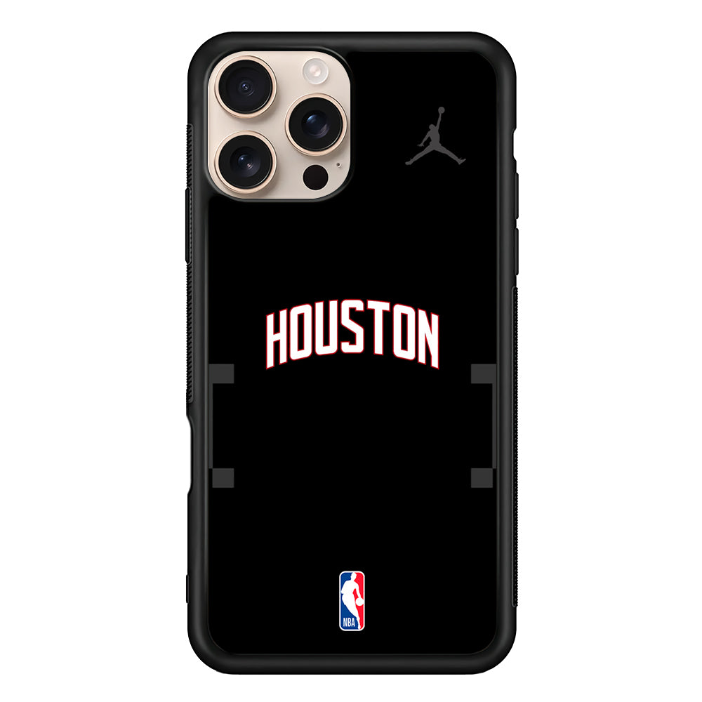 NBA Houston Rockets Black Jordan iPhone 16 Pro Case - Altracase
