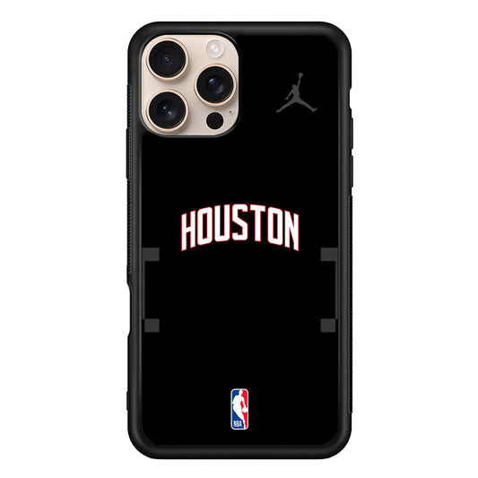 NBA Houston Rockets Black Jordan iPhone 16 Pro Max Case - Altracase