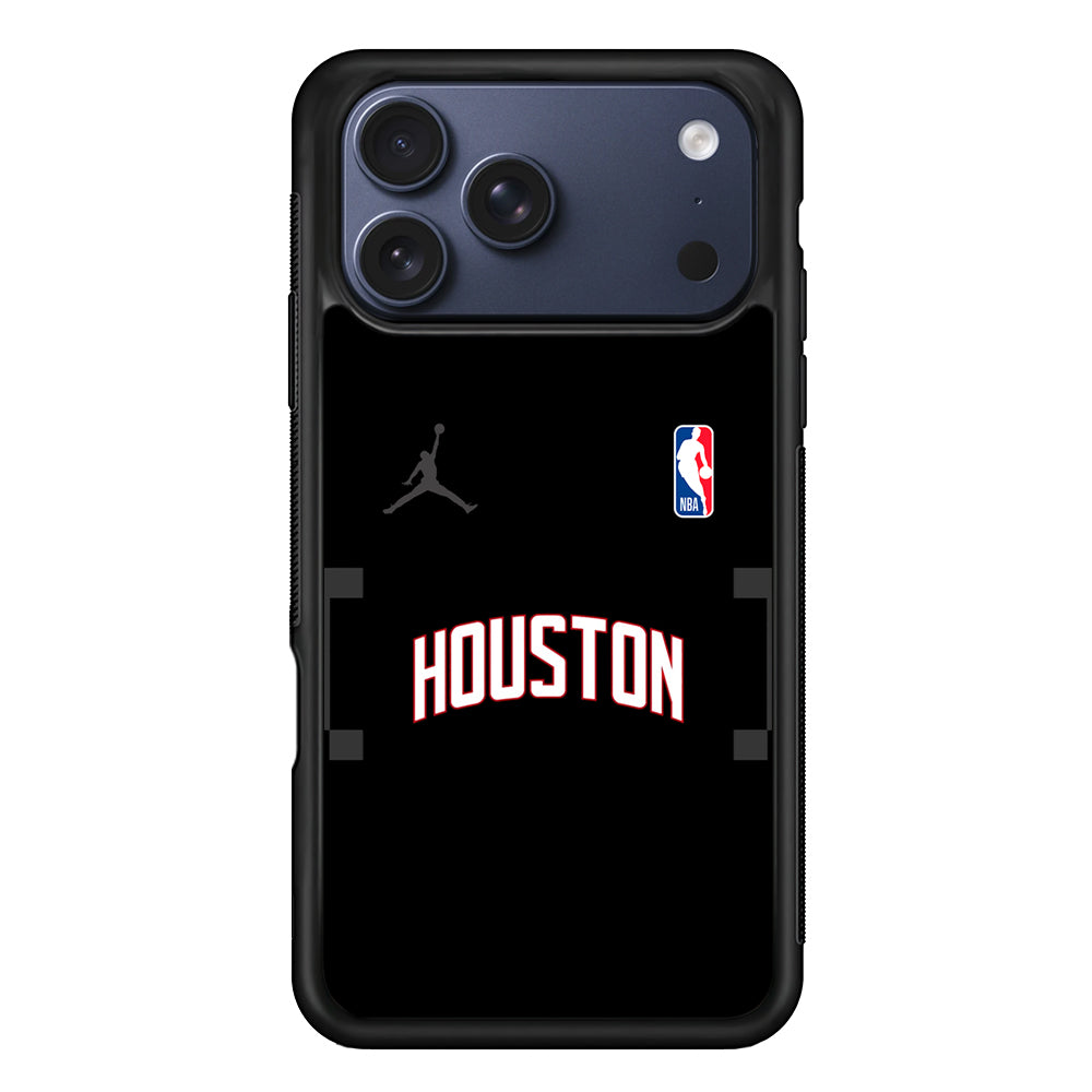 NBA Houston Rockets Black Jordan iPhone 17 Pro Case - Altracase
