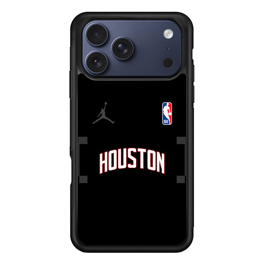 NBA Houston Rockets Black Jordan iPhone 17 Pro Case - Altracase
