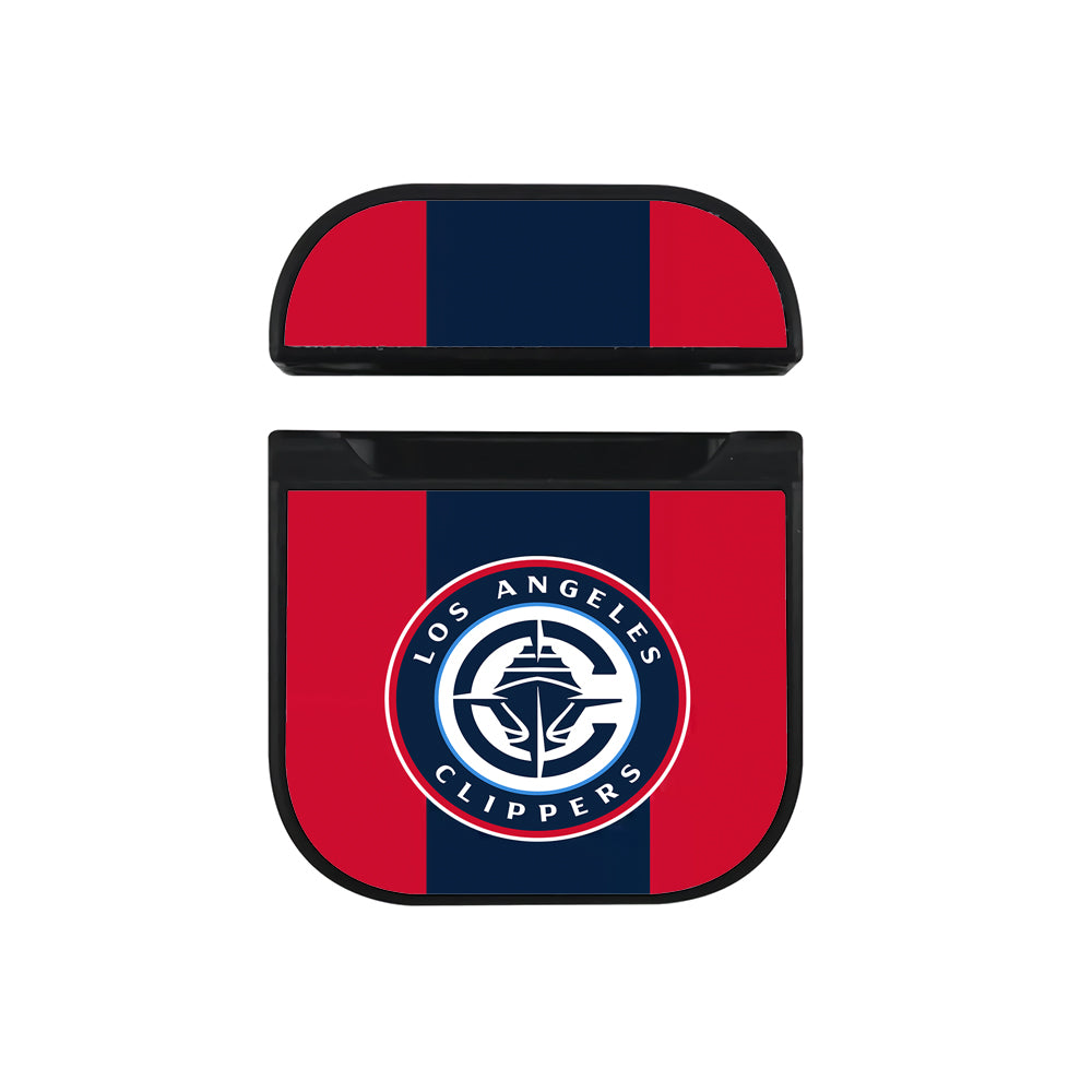 NBA LA Clippers Blue Red Apple AirPods Case-AirPod Case-Black-Altracase