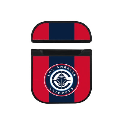 NBA LA Clippers Blue Red Apple AirPods Case-AirPod Case-Black-Altracase