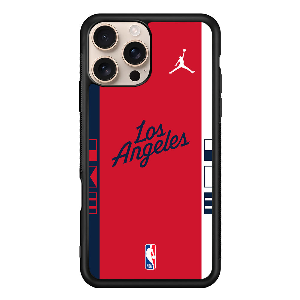 NBA LA Clippers Red Jordan iPhone 16 Pro Max Case - Altracase
