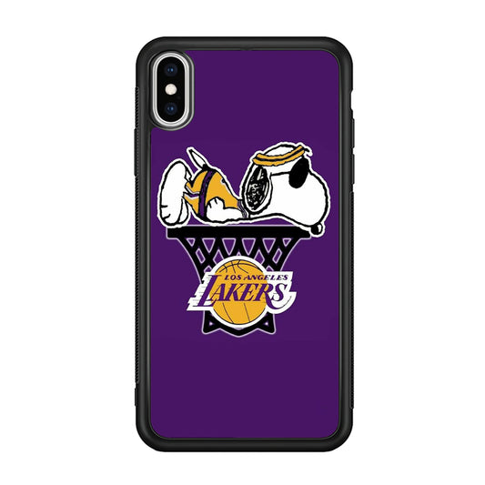 NBA Lakers Snoopy Basketball iPhone X Case