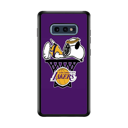 NBA Lakers Snoopy Basketball Samsung Galaxy S10E Case