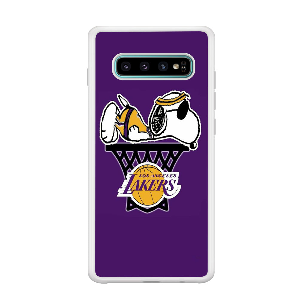 NBA Lakers Snoopy Basketball Samsung Galaxy S10 Plus Case