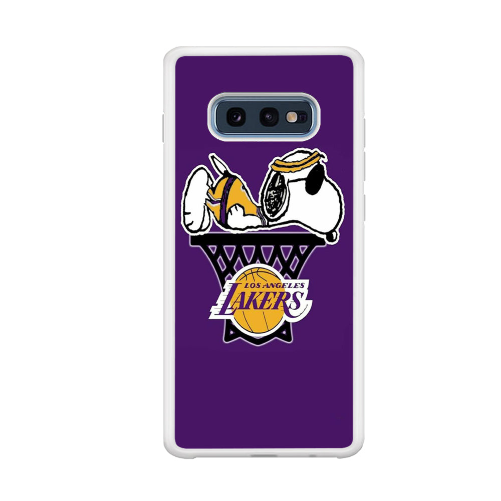 NBA Lakers Snoopy Basketball Samsung Galaxy S10E Case