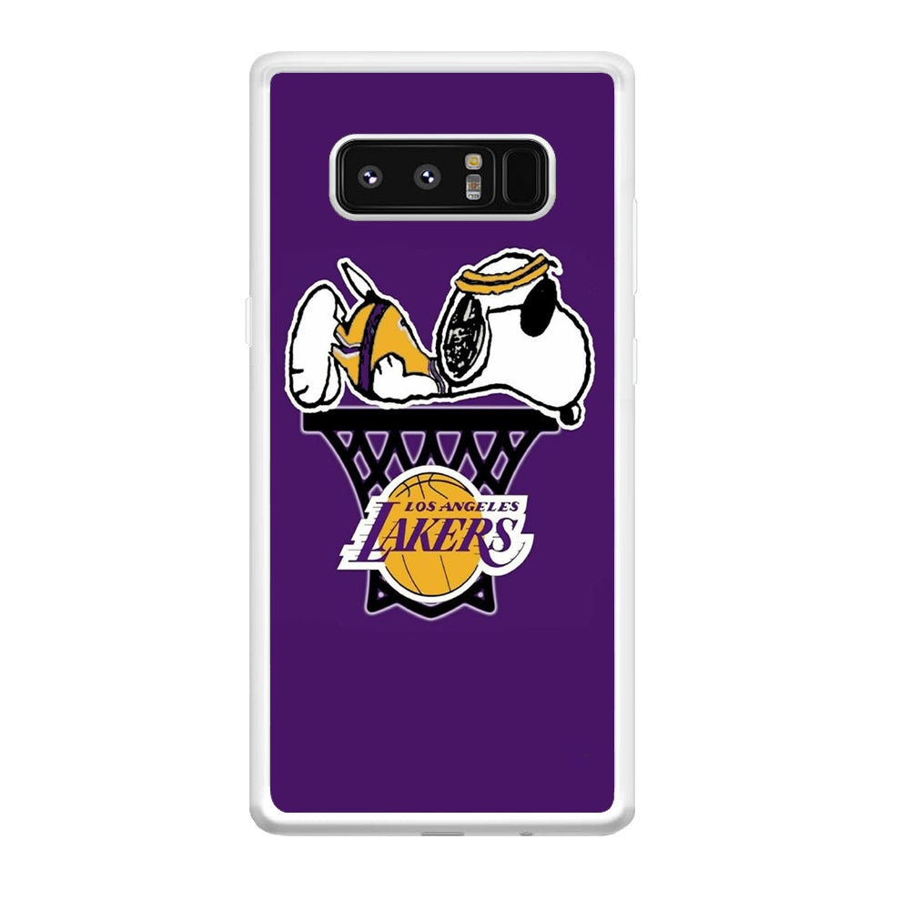 NBA Lakers Snoopy Basketball Samsung Galaxy Note 8 Case