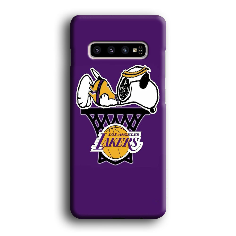 NBA Lakers Snoopy Basketball Samsung Galaxy S10 Case