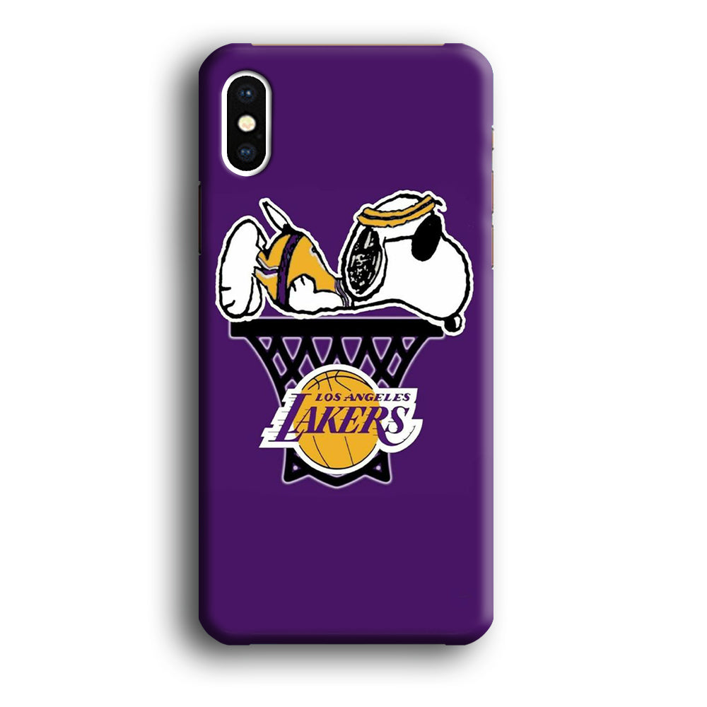 NBA Lakers Snoopy Basketball iPhone X Case