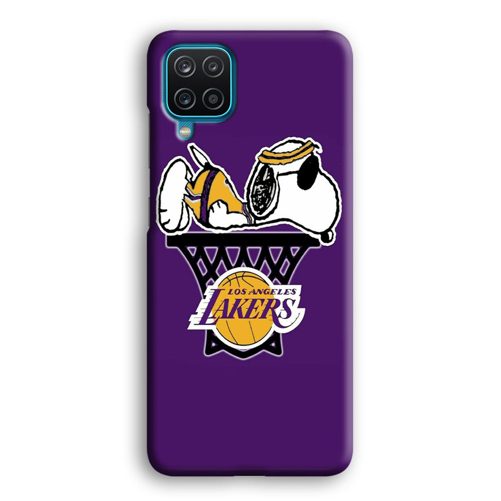 NBA Lakers Snoopy Basketball Samsung Galaxy A12 Case