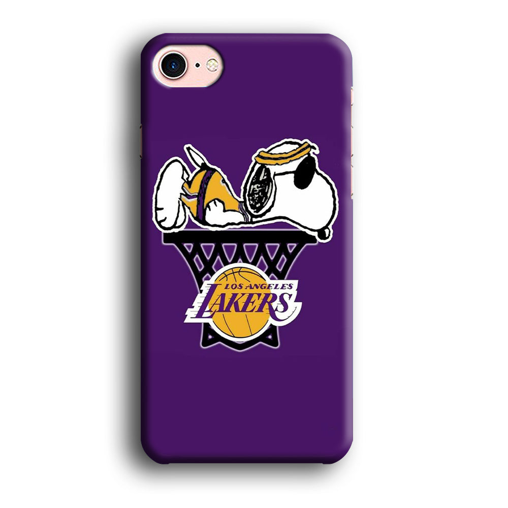 NBA Lakers Snoopy Basketball iPhone SE 3 2022 Case