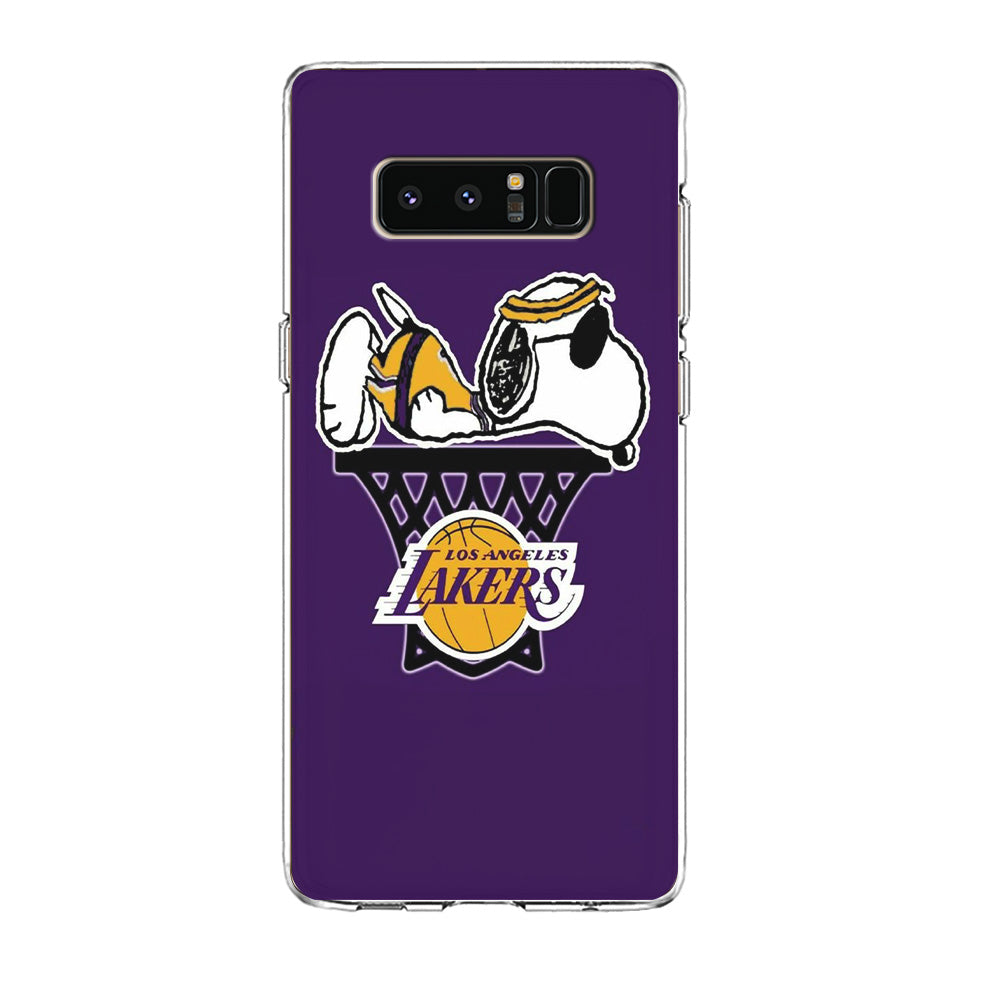 NBA Lakers Snoopy Basketball Samsung Galaxy Note 8 Case