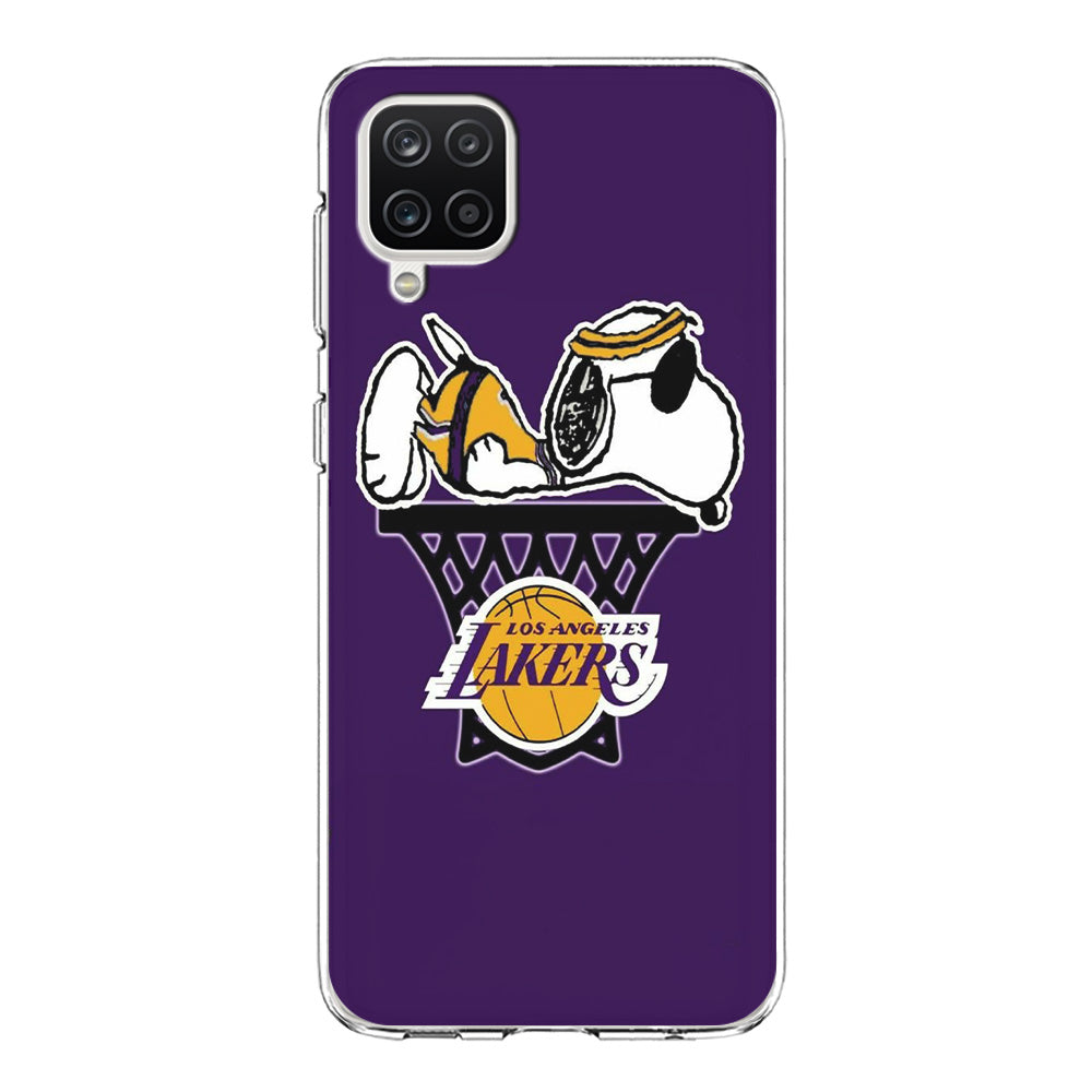 NBA Lakers Snoopy Basketball Samsung Galaxy A12 Case