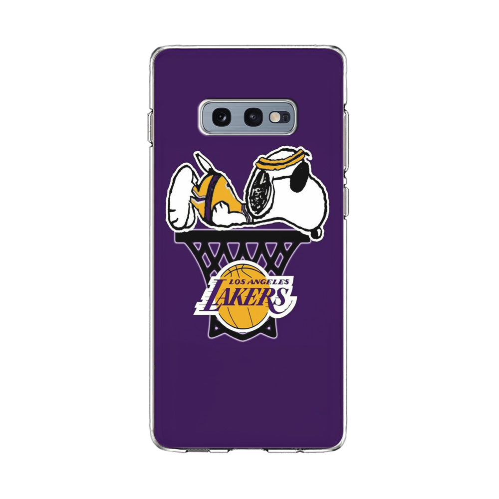 NBA Lakers Snoopy Basketball Samsung Galaxy S10E Case