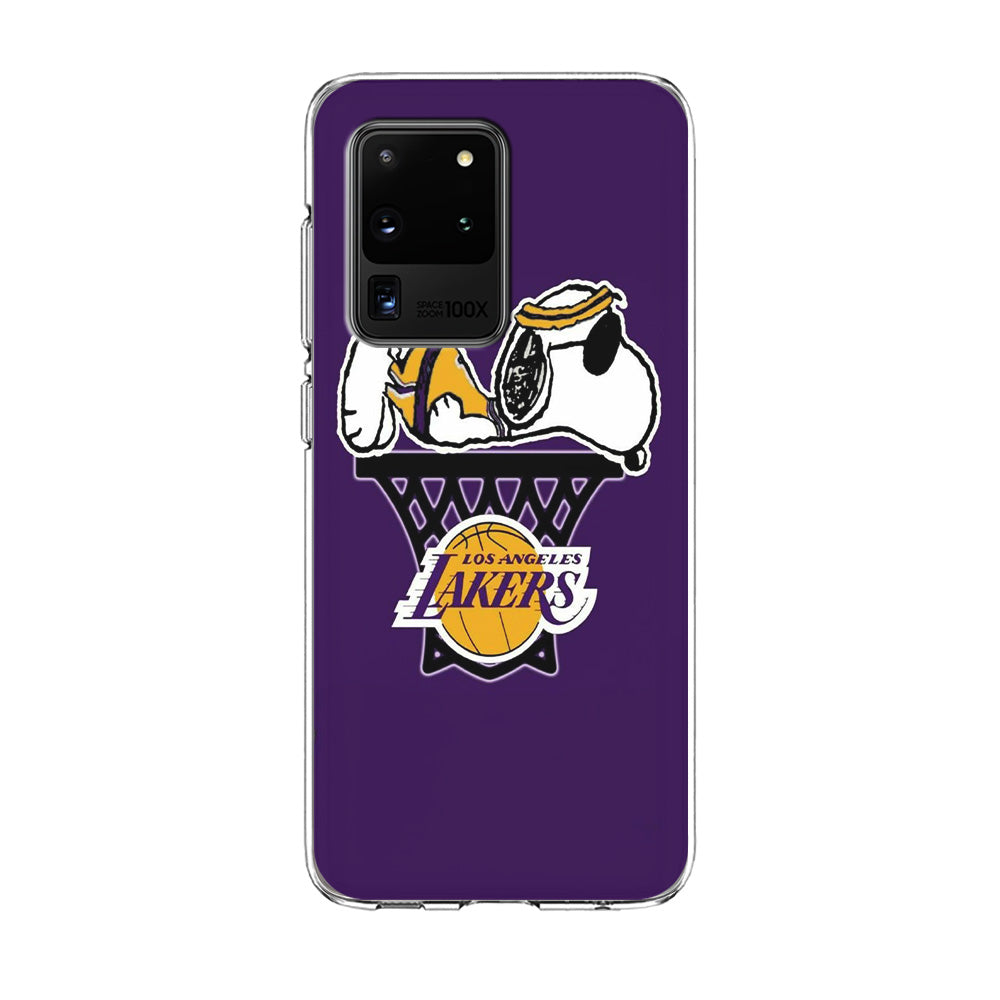 NBA Lakers Snoopy Basketball Samsung Galaxy S20 Ultra Case