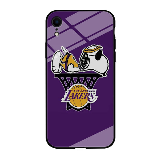 NBA Lakers Snoopy Basketball iPhone XR Case