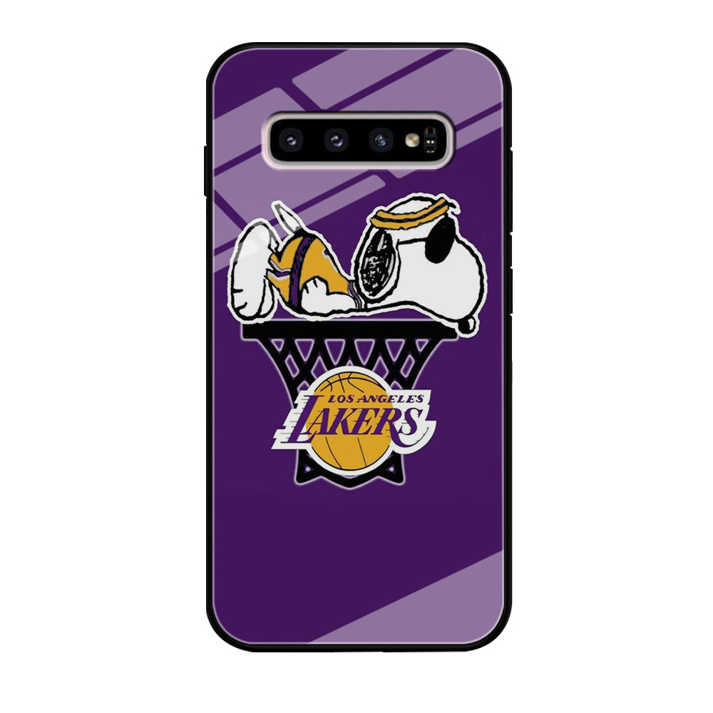 NBA Lakers Snoopy Basketball Samsung Galaxy S10 Plus Case