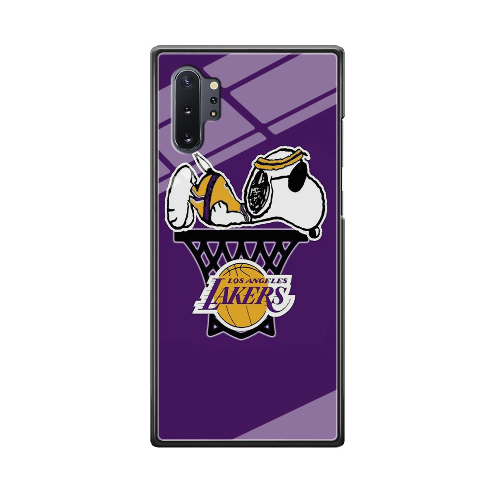 NBA Lakers Snoopy Basketball Samsung Galaxy Note 10 Plus Case