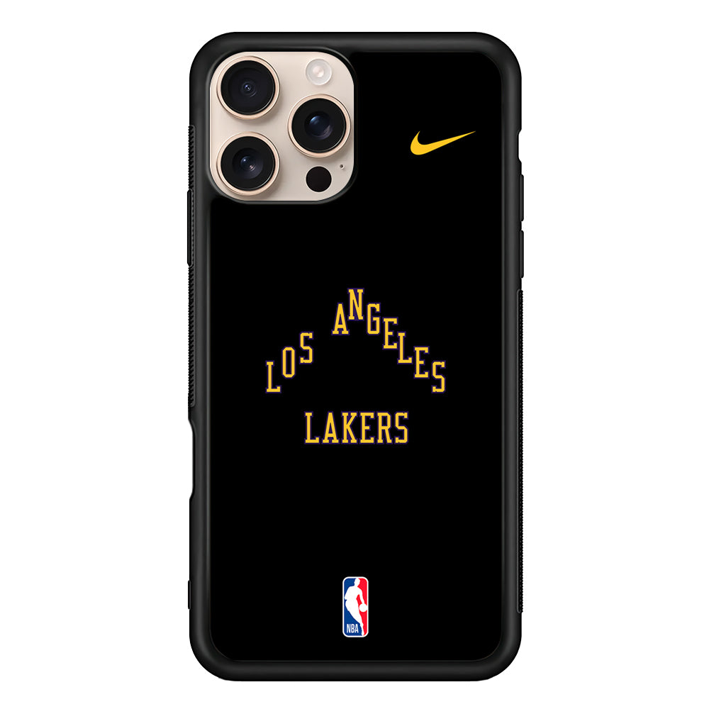 NBA Los Angeles Lakers Black Nike iPhone 16 Pro Case - Altracase