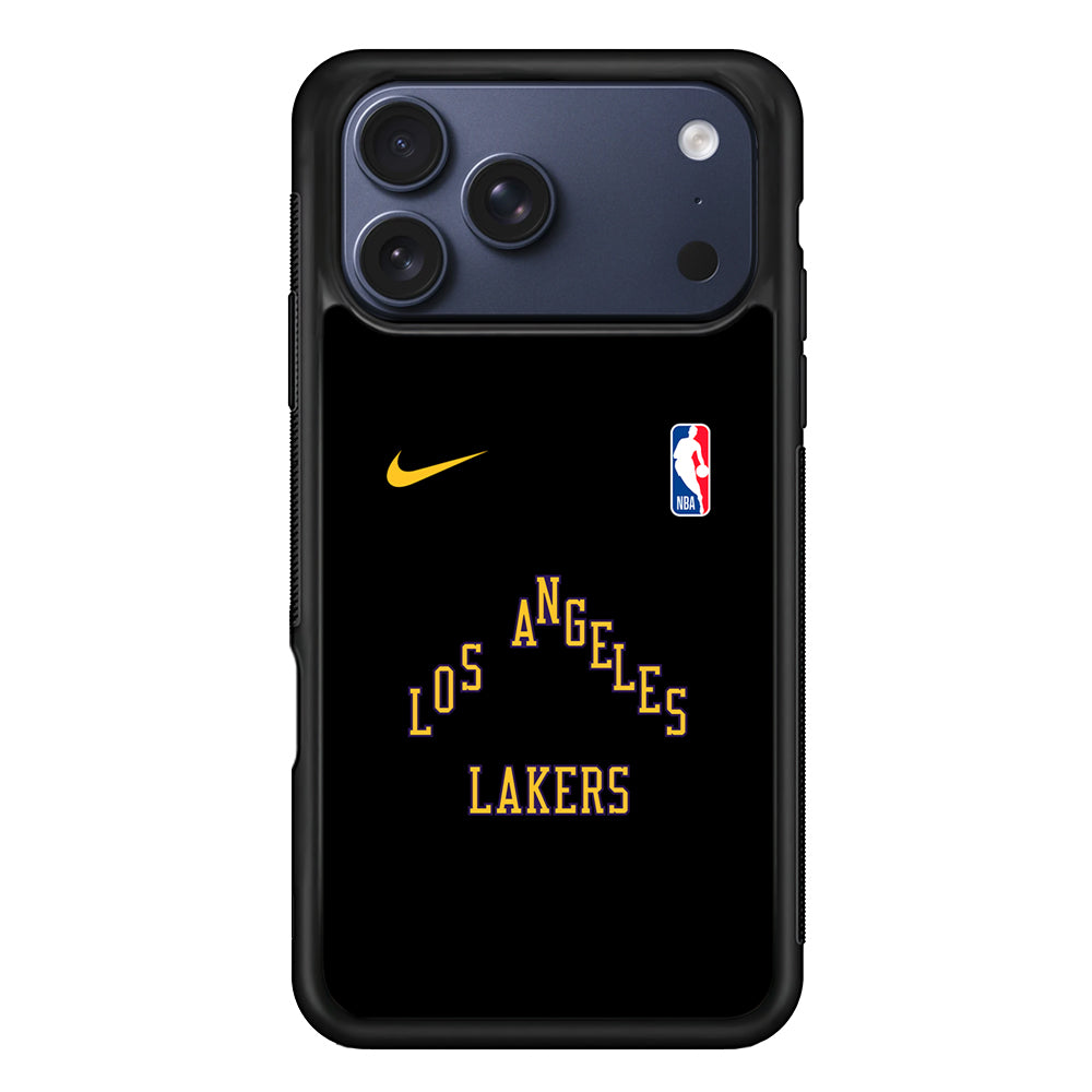 NBA Los Angeles Lakers Black Nike iPhone 17 Pro Max Case - Altracase