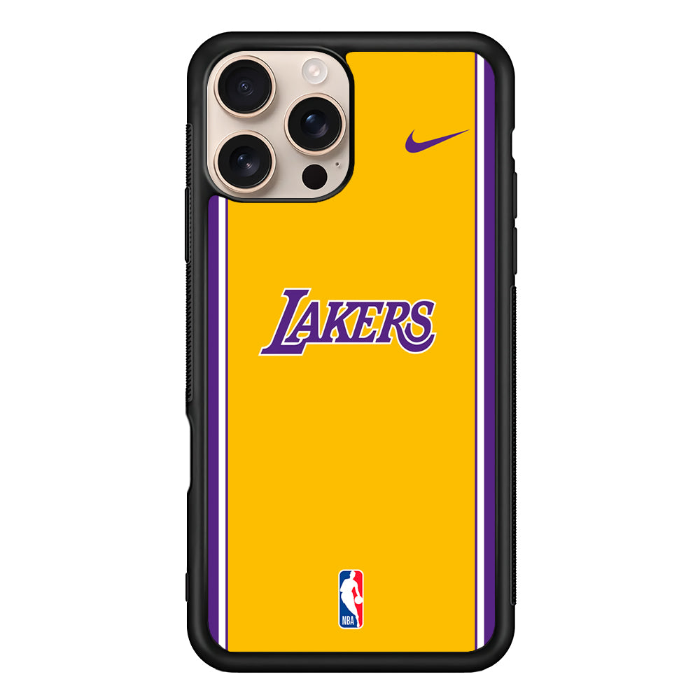 NBA Los Angeles Lakers Yellow Nike iPhone 16 Pro Max Case - Altracase