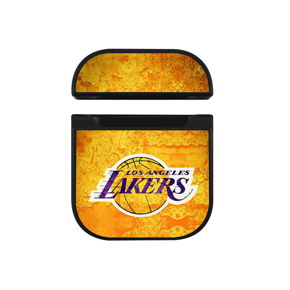 NBA Los Angeles Lakers on The Wall Apple AirPods Case-AirPod Case-Black-Altracase